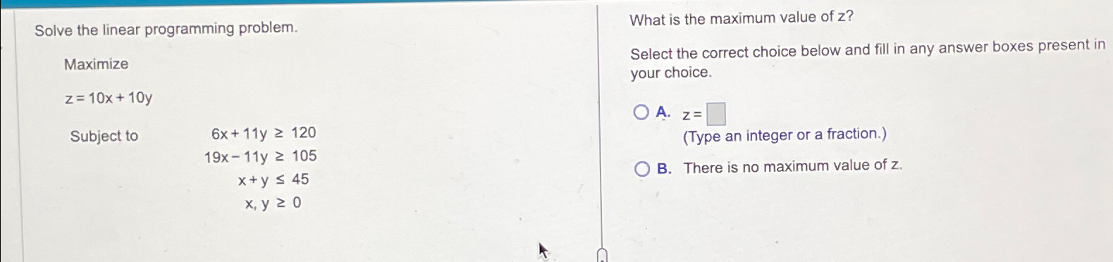 Solved Solve the linear programming | Chegg.com