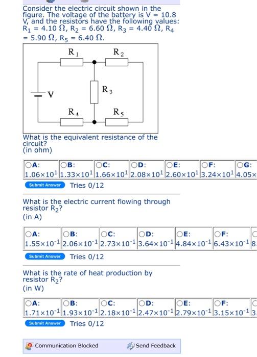 Solved Consider the electric circuit shown in the figure. | Chegg.com