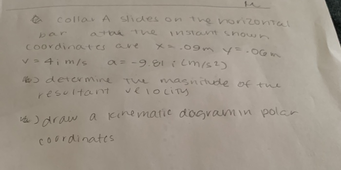 U Collar A Slides On The Horizontal Bar Atha The Chegg Com