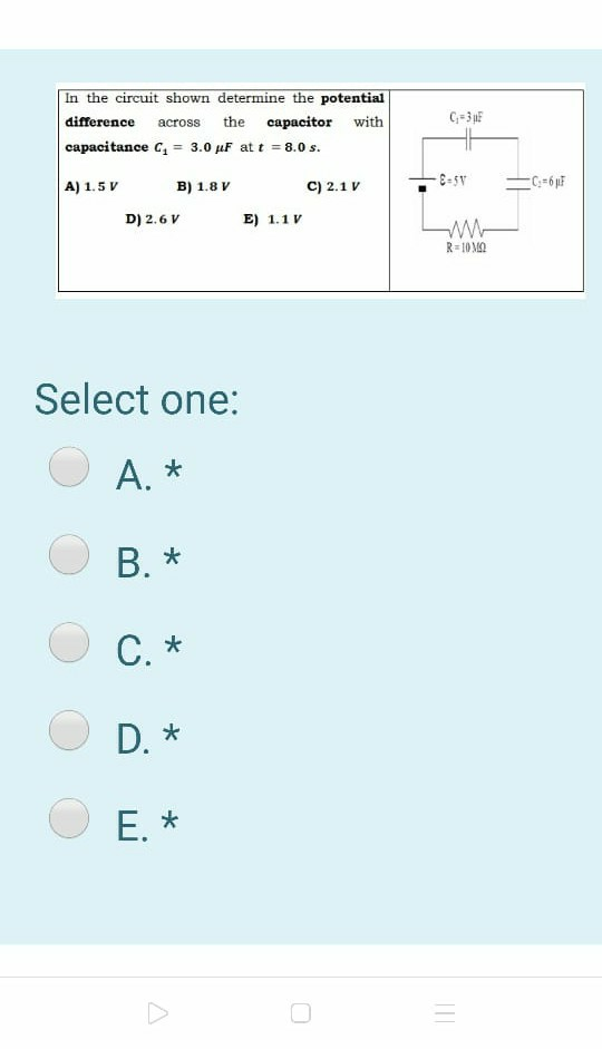 Solved In The Circuit Shown Determine The Potential | Chegg.com