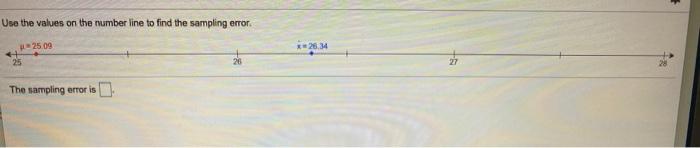 Solved Use the values on the number line to find the | Chegg.com