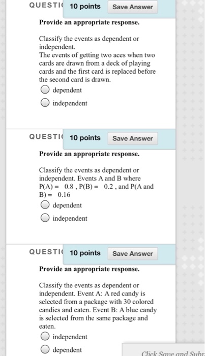 Solved QUESTI 10 points Save Answer Provide an appropriate | Chegg.com