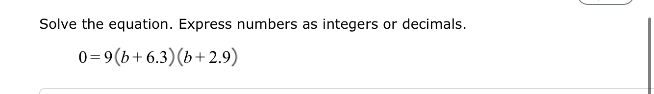 Solved Solve the equation. Express numbers as integers or | Chegg.com