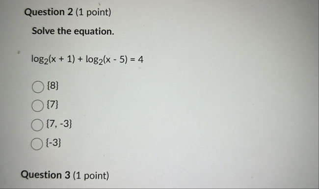 Solved Question 2 (1 ﻿point)Solve the | Chegg.com