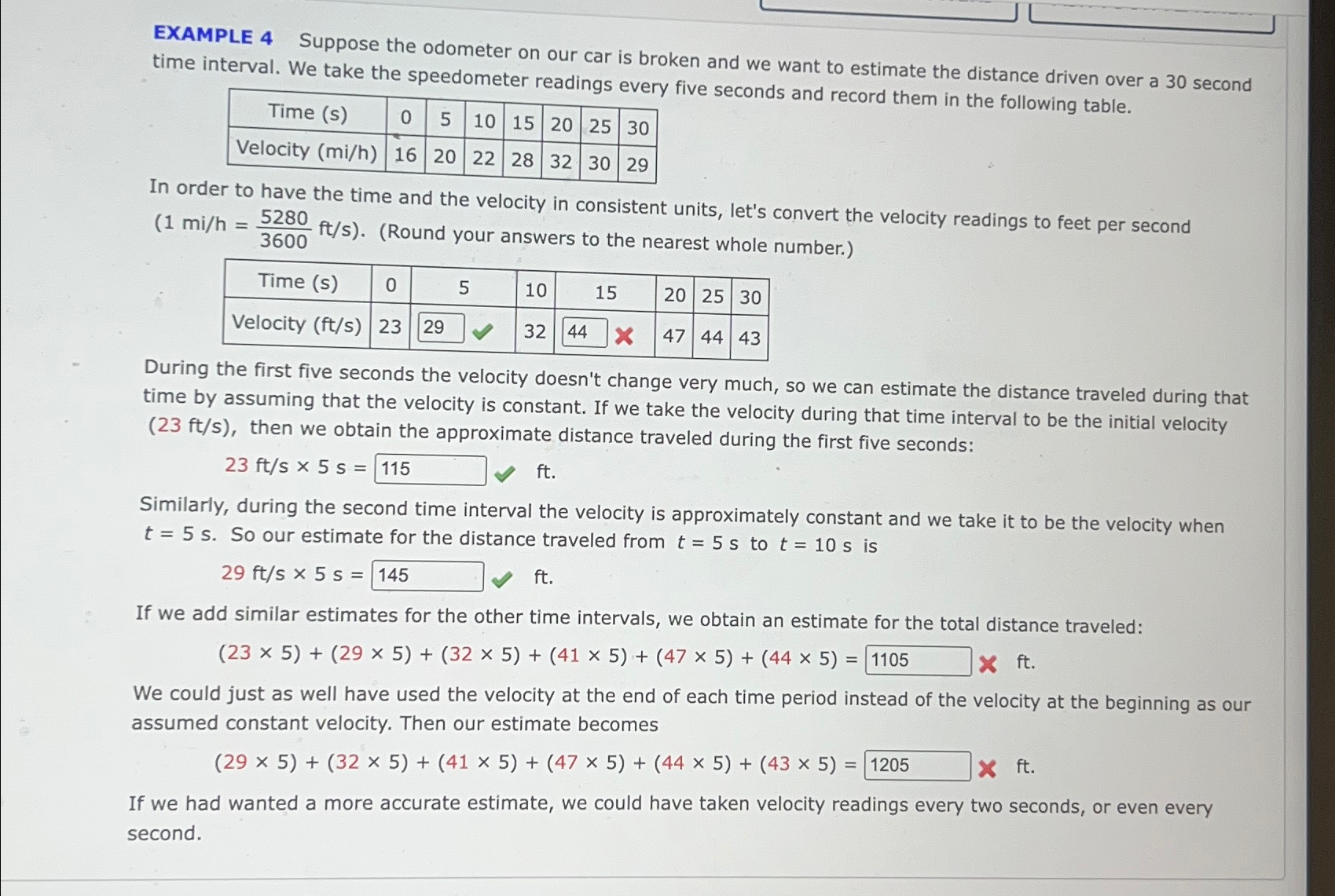 Solved EXAMPLE 4 ﻿Suppose the odometer on our car is broken | Chegg.com