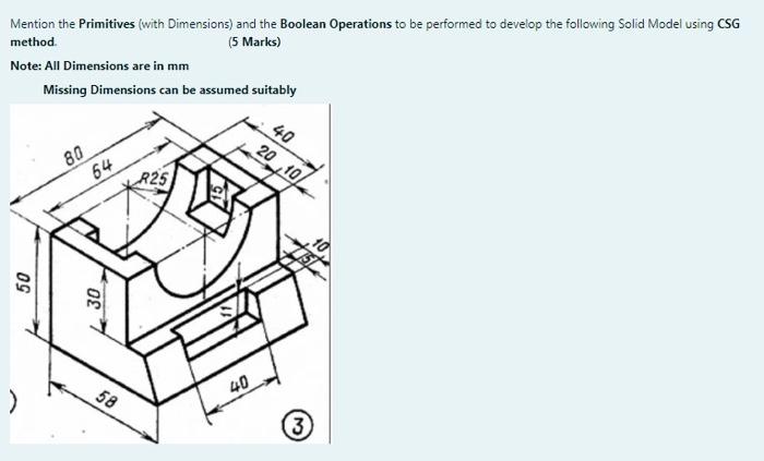 Solved Mention the Primitives (with Dimensions) and the | Chegg.com