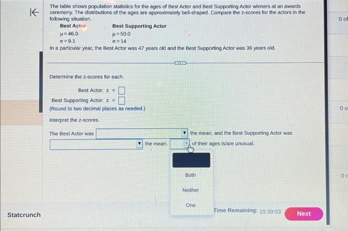 Solved The Table Shows Population Statistics For The Ages Of | Chegg.com