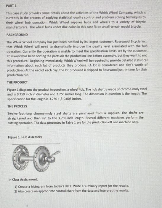 Solved PART 1 This case study provides some details about | Chegg.com