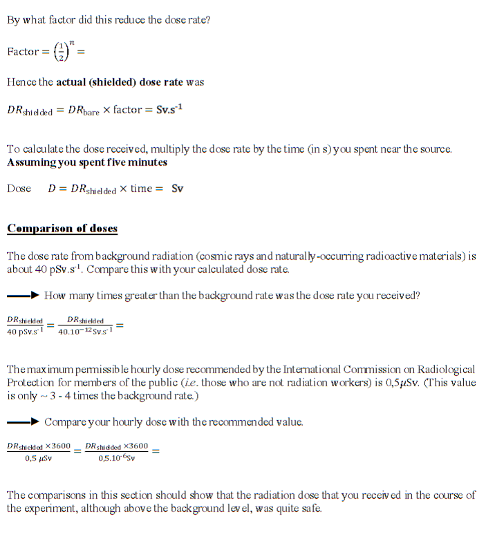 Solved (b) The Calculation Of The Radiation Dose It Is 