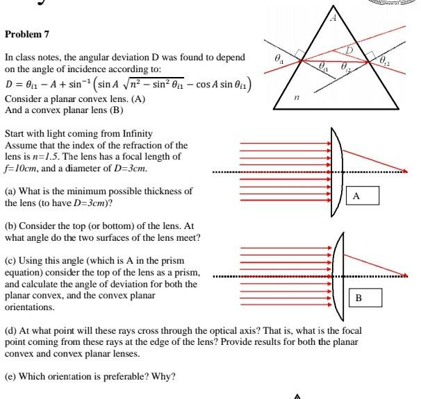Solved Problem 7 22 In Class Notes The Angular Deviation Chegg Com