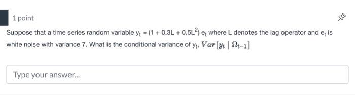 Solved Suppose that a time series random variable | Chegg.com