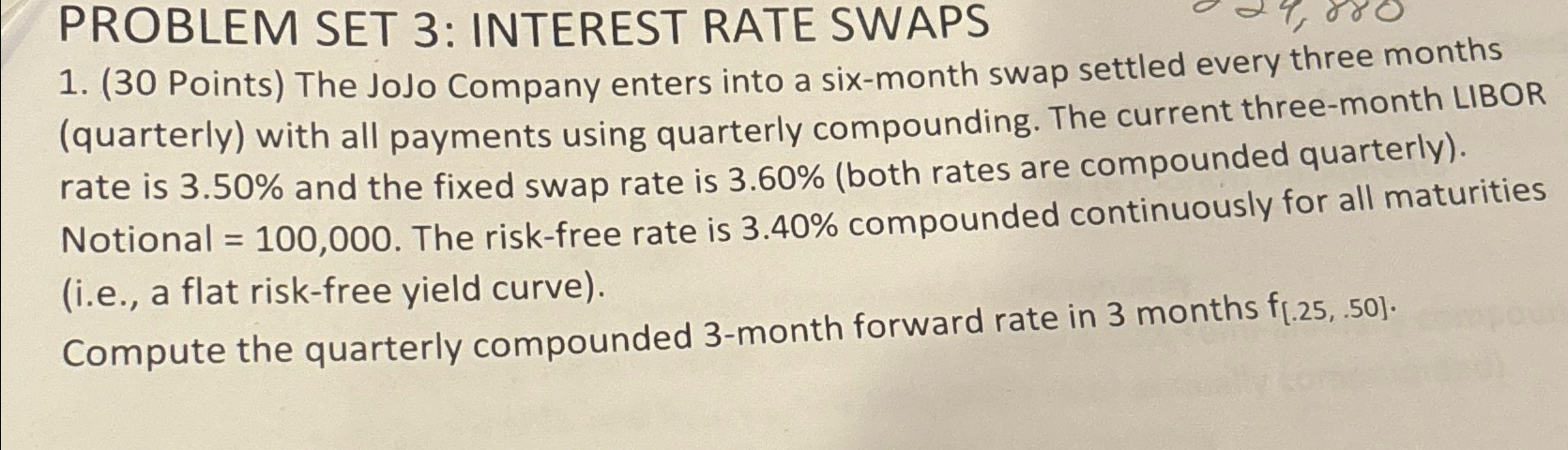 Solved PROBLEM SET 3: INTEREST RATE SWAPS(30 ﻿Points) ﻿The | Chegg.com