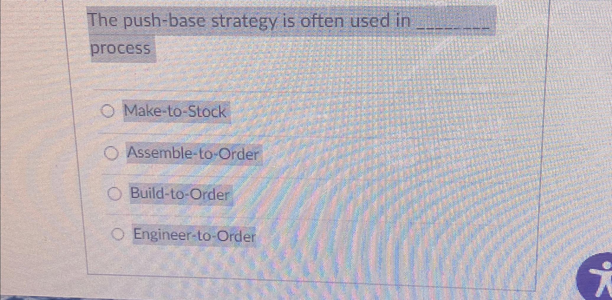 Solved The push-base strategy is often used in | Chegg.com