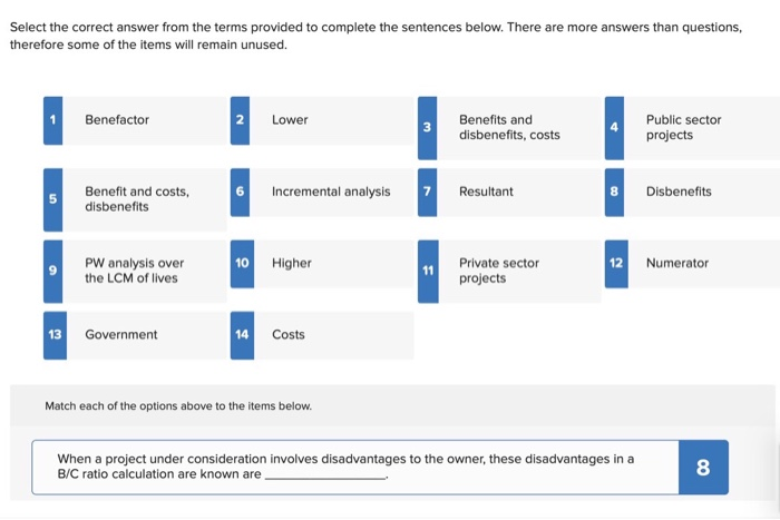 Solved Select the correct answer from the terms provided to | Chegg.com