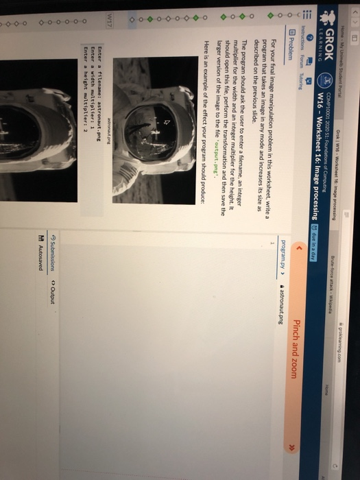 Solved Problem pr 1 For your final image manipulation | Chegg.com
