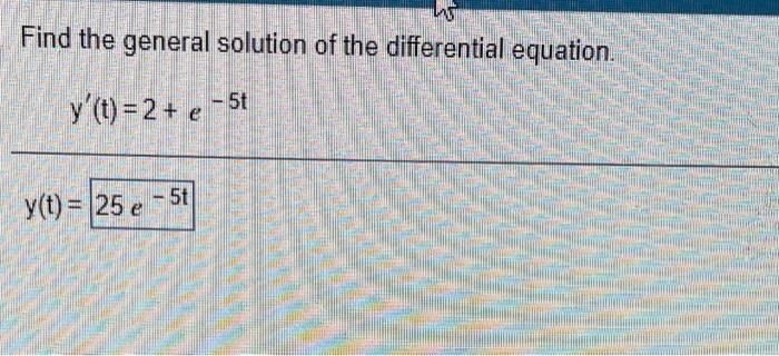 Solved Find the general solution of the differential | Chegg.com