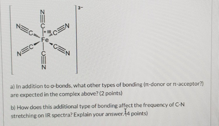 Solved Mn Dez A In Addition To O Bonds What Other Types Chegg Com