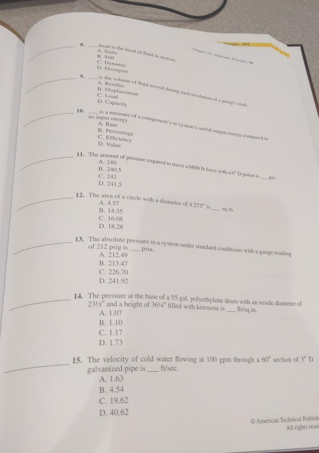 Solved T F 18. Less hydraulic fluid is required to retract a