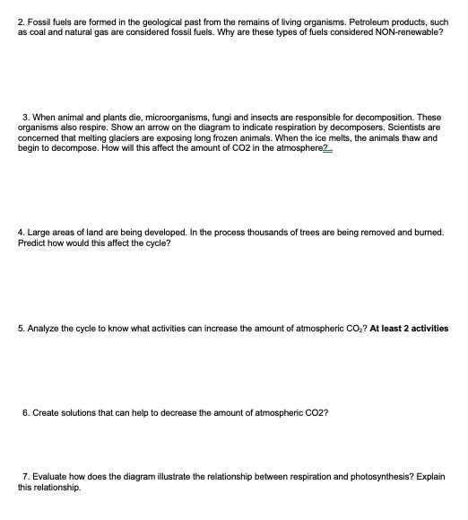 Solved Analyzing Graphics: The Carbon Cycle Atmospheric CO2 