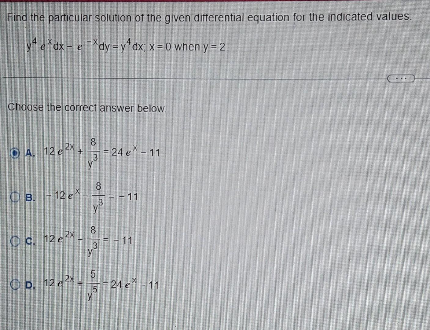 Solved Find the particular solution of the given | Chegg.com