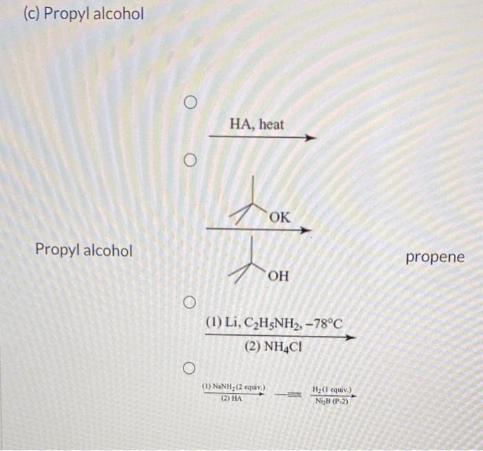 Solved Outline a synthesis of propene from each of the | Chegg.com