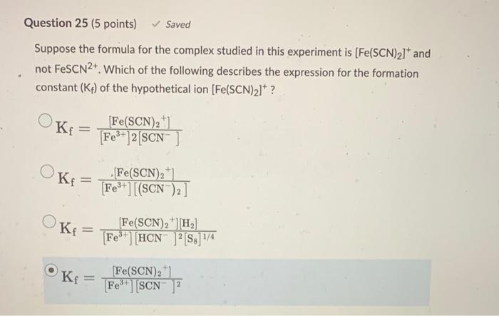 Solved Suppose the formula for the complex studied in this | Chegg.com