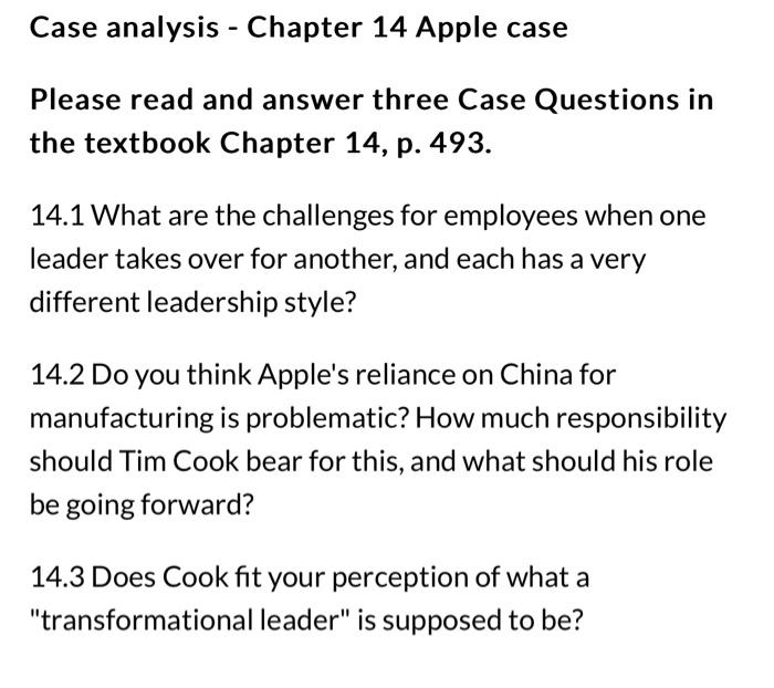 apple case study questions and answers