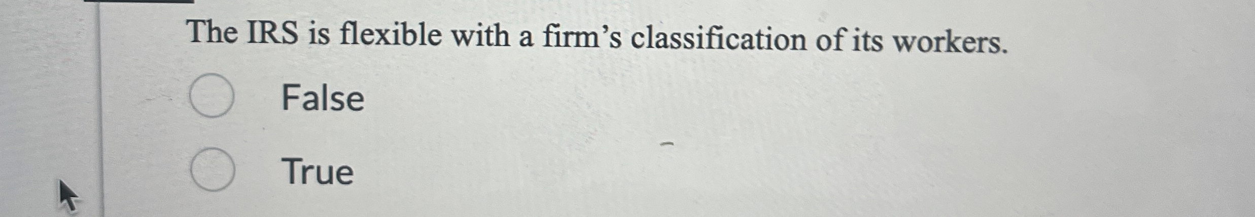 Solved The IRS is flexible with a firm's classification of | Chegg.com