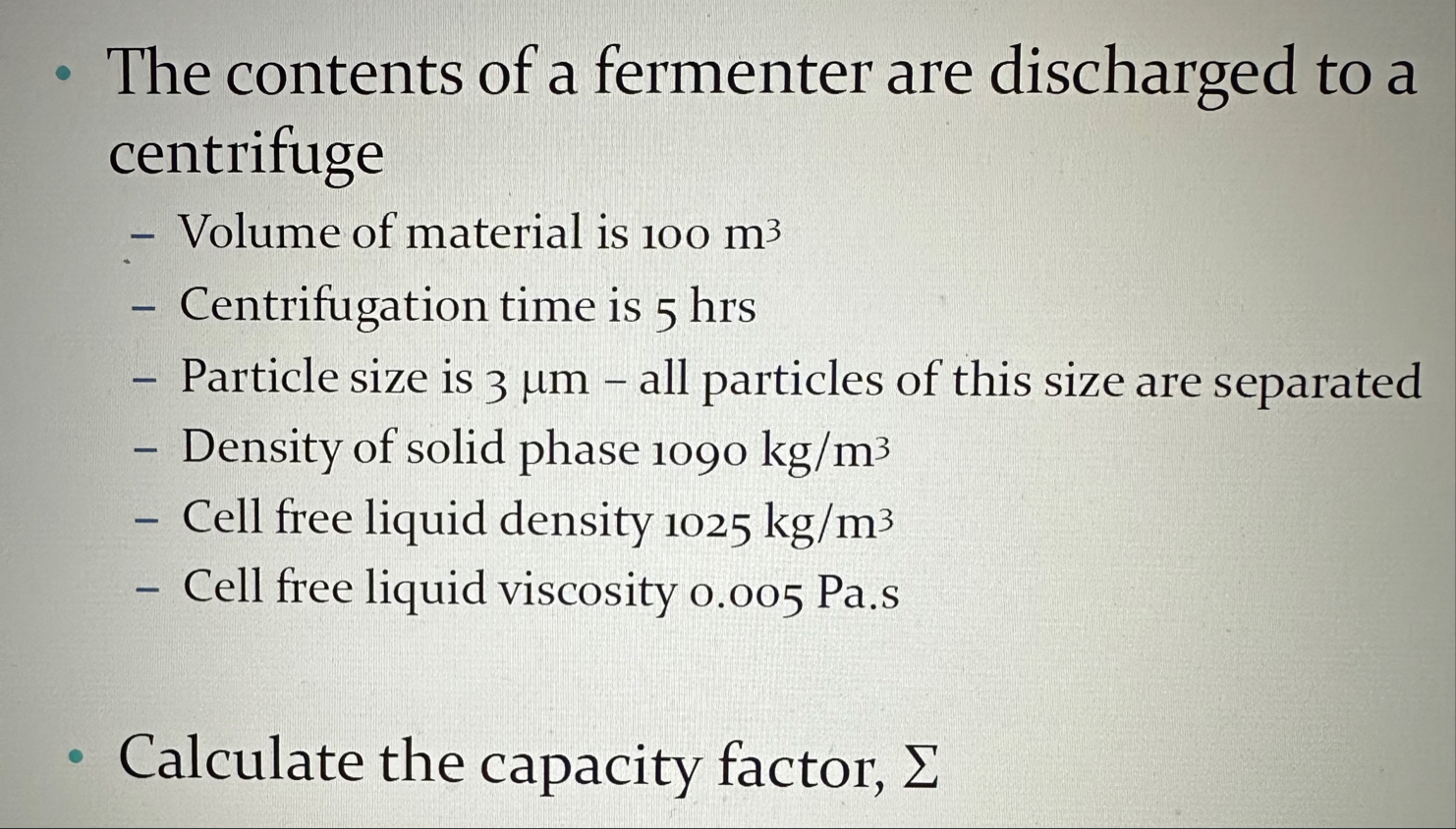 Solved The contents of a fermenter are discharged to a | Chegg.com