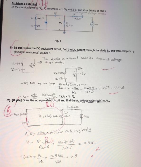 Solved Problem 2[16pts) In The Circuit Shown In Fig. 2 | Chegg.com