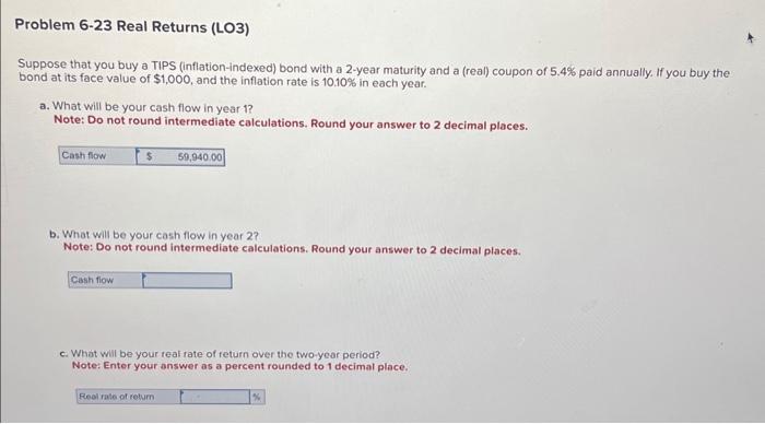 Solved Suppose That You Buy A TIPS (inflation-indexed) Bond | Chegg.com