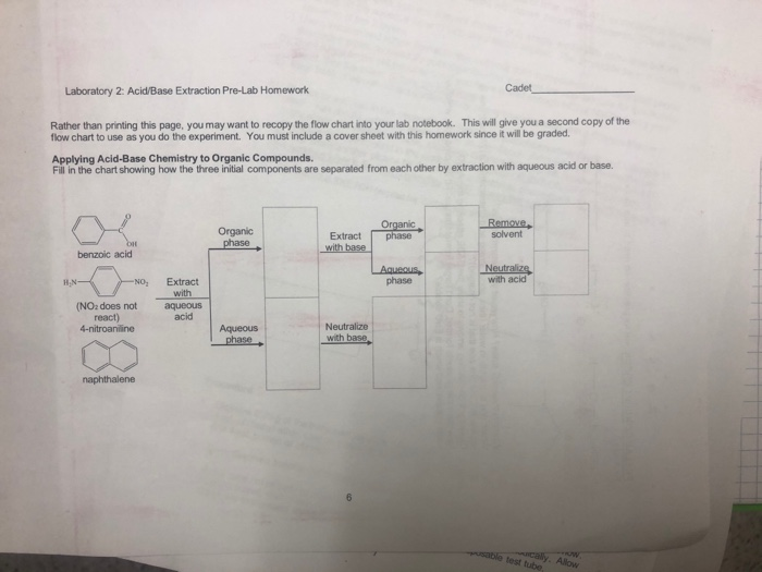Solved Laboratory 2 Acid Base Extraction PreLab Homework