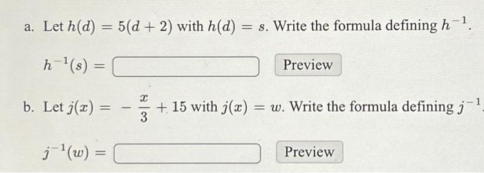 Solved A Let H D 5 D 2 With H D S Write The Formula Chegg