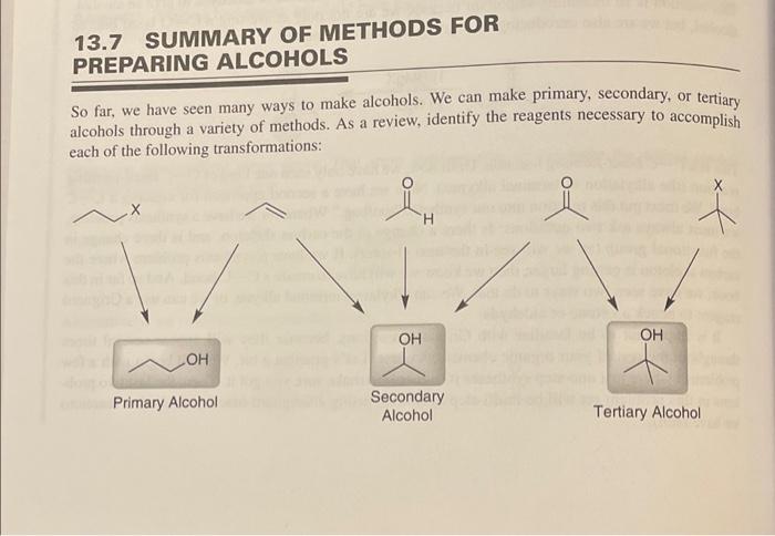 Solved So Far, We Have Seen Many Ways To Make Alcohols. We | Chegg.com