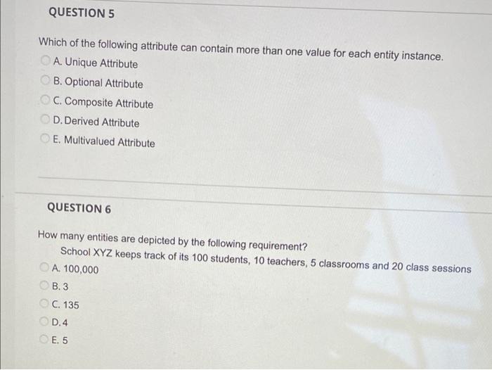 Solved QUESTION 1 Which Of The Following Is A Component Of A | Chegg.com