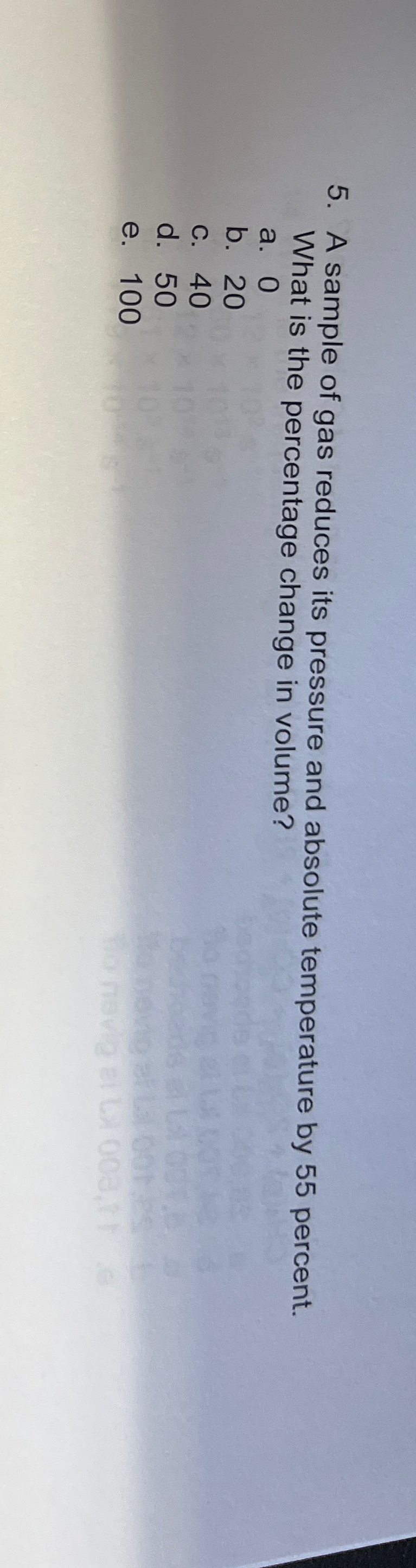 Solved A sample of gas reduces its pressure and absolute
