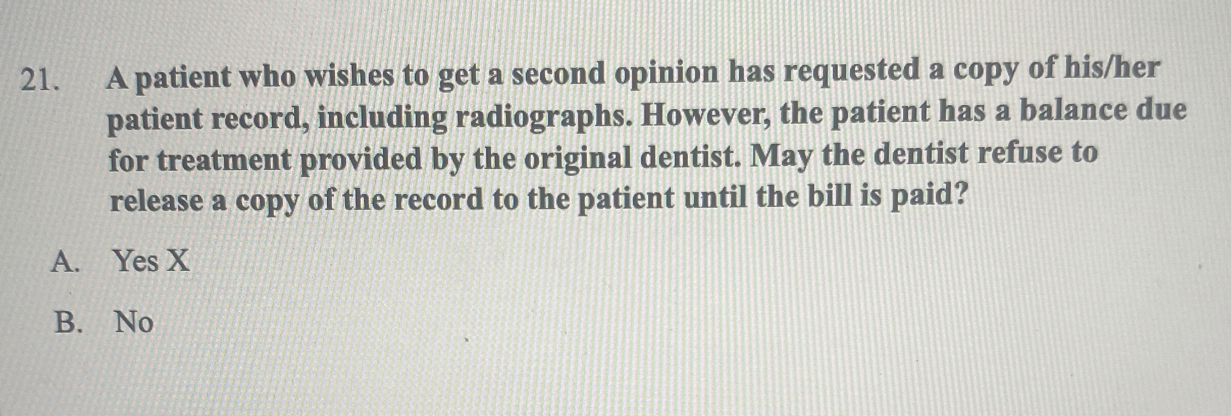 Solved A patient who wishes to get a second opinion has | Chegg.com