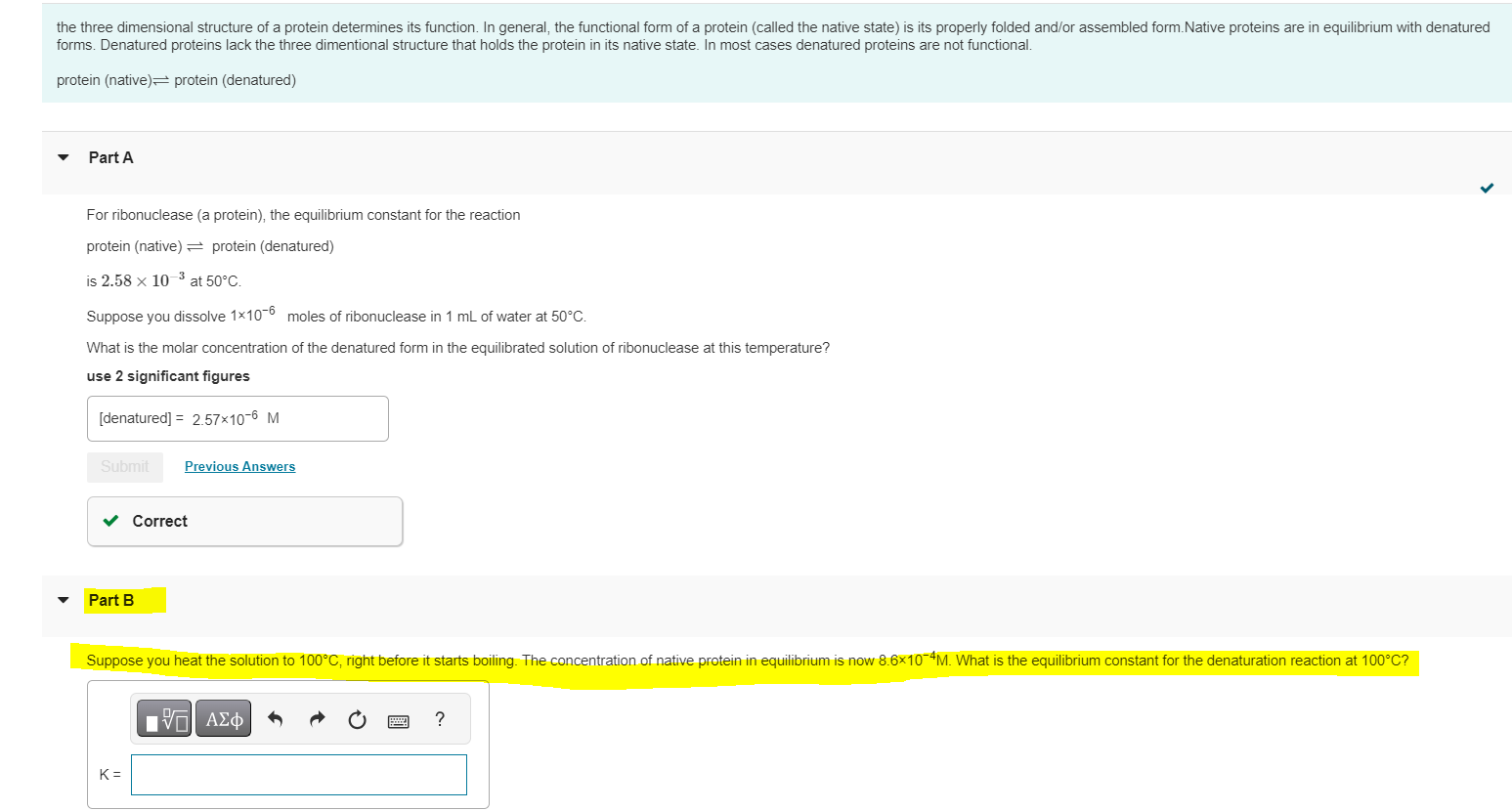 Solved Solve Part B Please Use 2 ﻿significant | Chegg.com