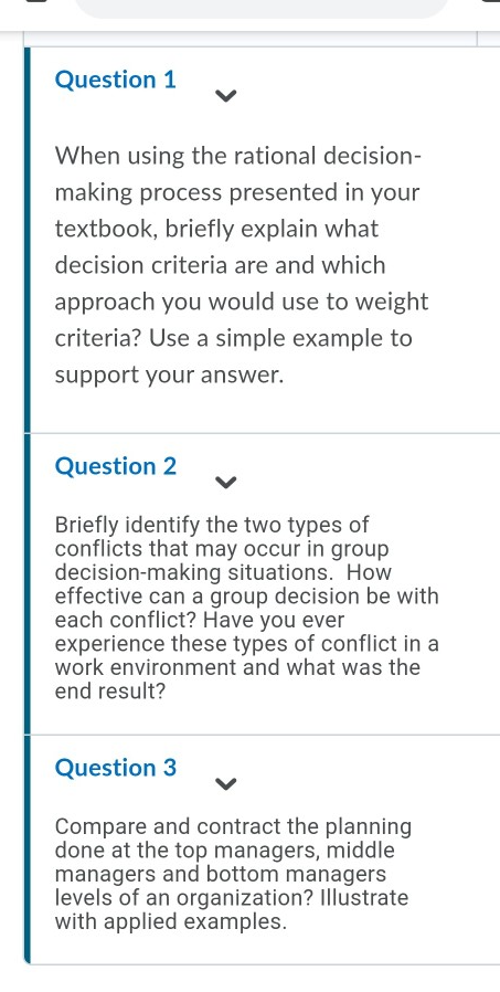 Solved Question 1 When using the rational decision-making | Chegg.com