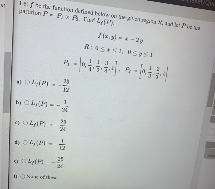 Solved Qui Ne Let F Be The Function Defined Below On The Chegg Com