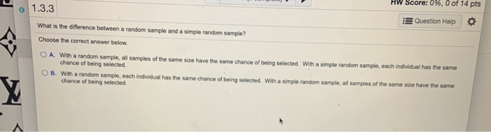 Solved o 1.3.3 Question Help What is the difference between | Chegg.com