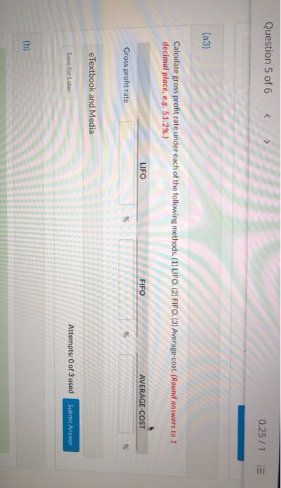 Solved Question 5 of 6 > 0.25/1 Date June June June June | Chegg.com
