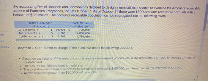 Solved The accounting firm of Johnson and Johnson has | Chegg.com