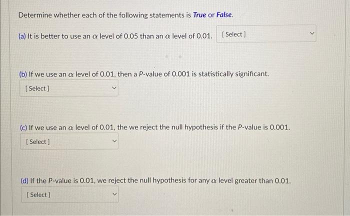 Solved Determine Whether Each Of The Following Statements Is | Chegg.com