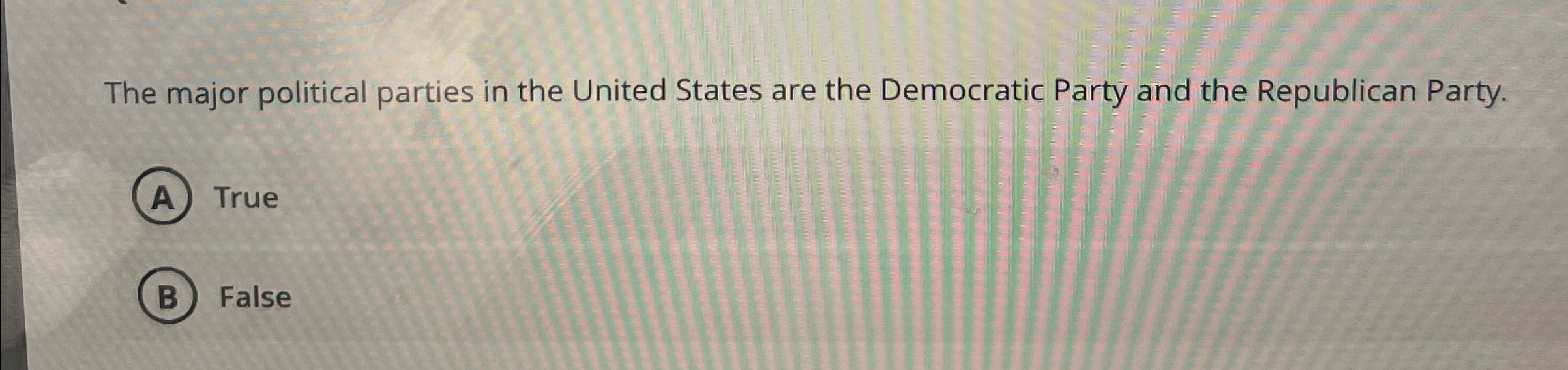 Solved The major political parties in the United States are | Chegg.com