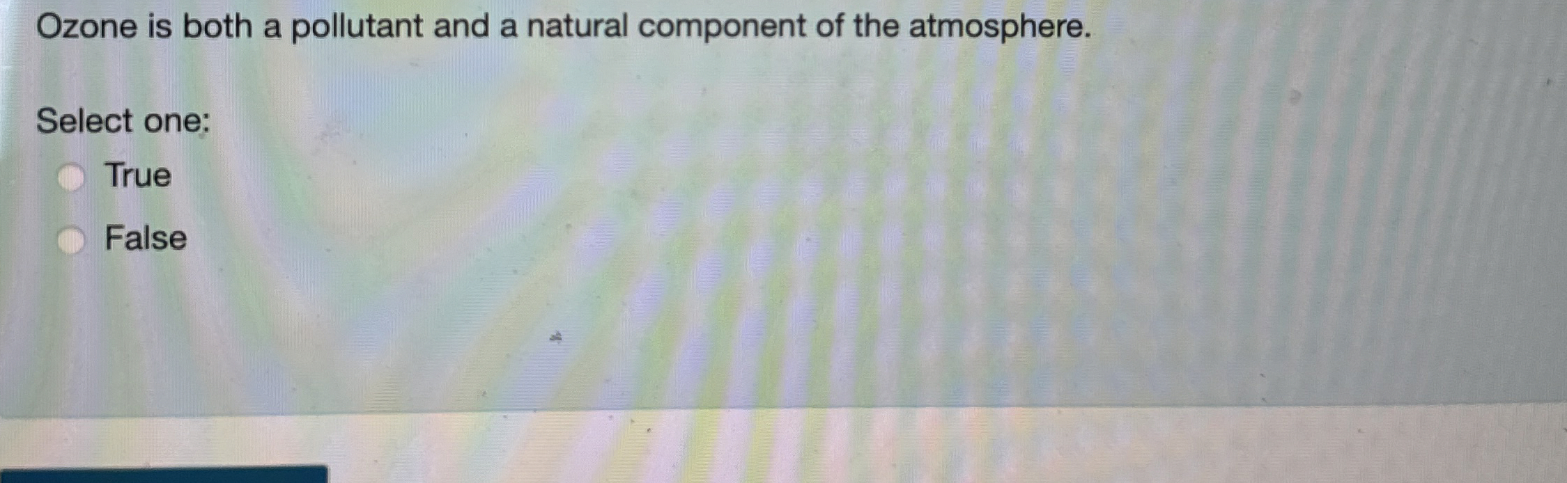 Solved Ozone is both a pollutant and a natural component of