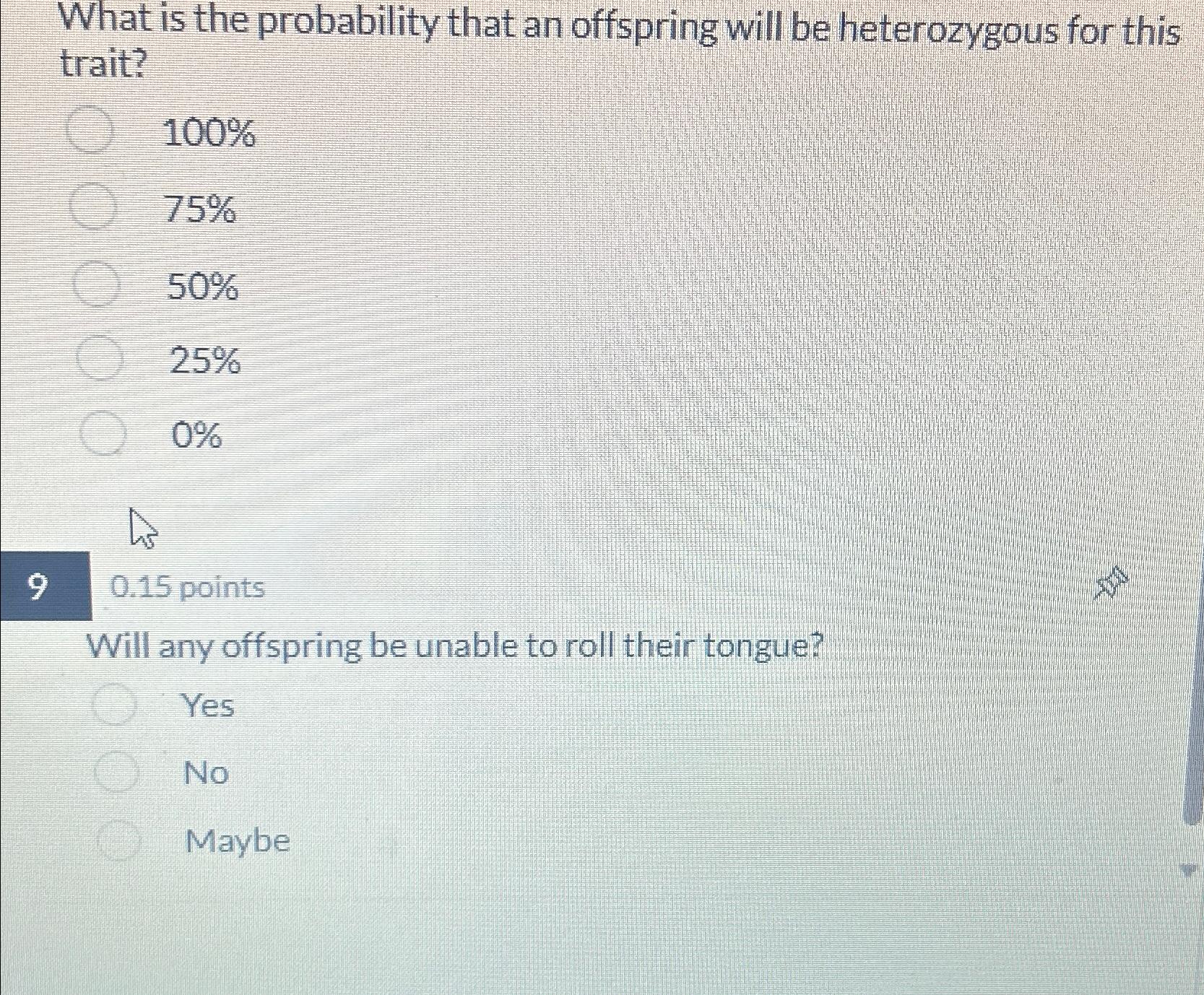 Solved What is the probability that an offspring will be | Chegg.com