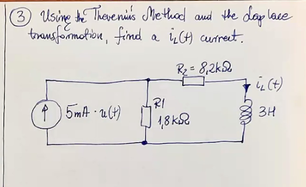 Solved (3) ﻿Using the Thevenin' Method and the Laplace | Chegg.com