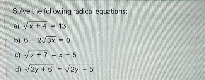 Solved Solve each of the following rational equations: a) | Chegg.com
