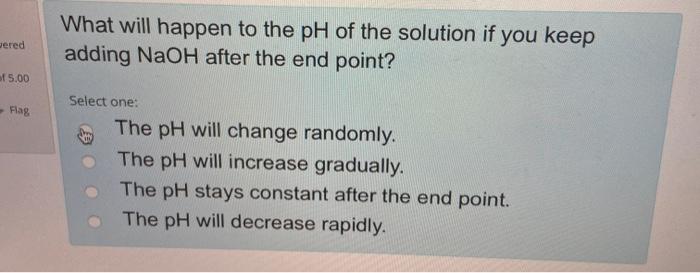 Solved wered What will happen to the pH of the solution if | Chegg.com